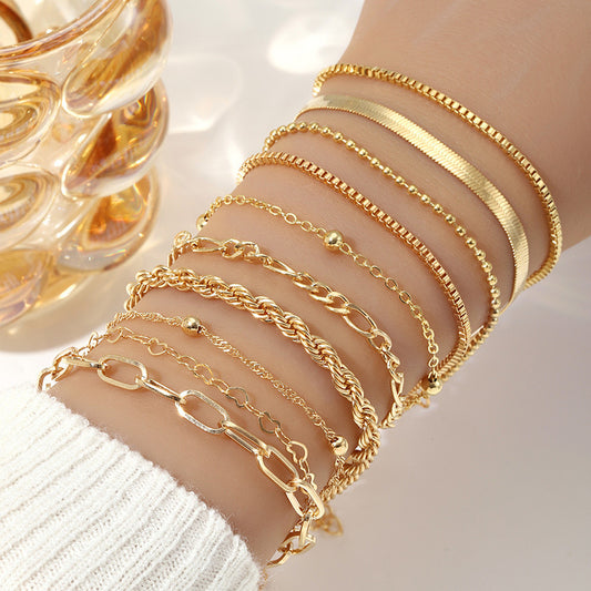 Gold Tone Bracelet - Adjustable Chain