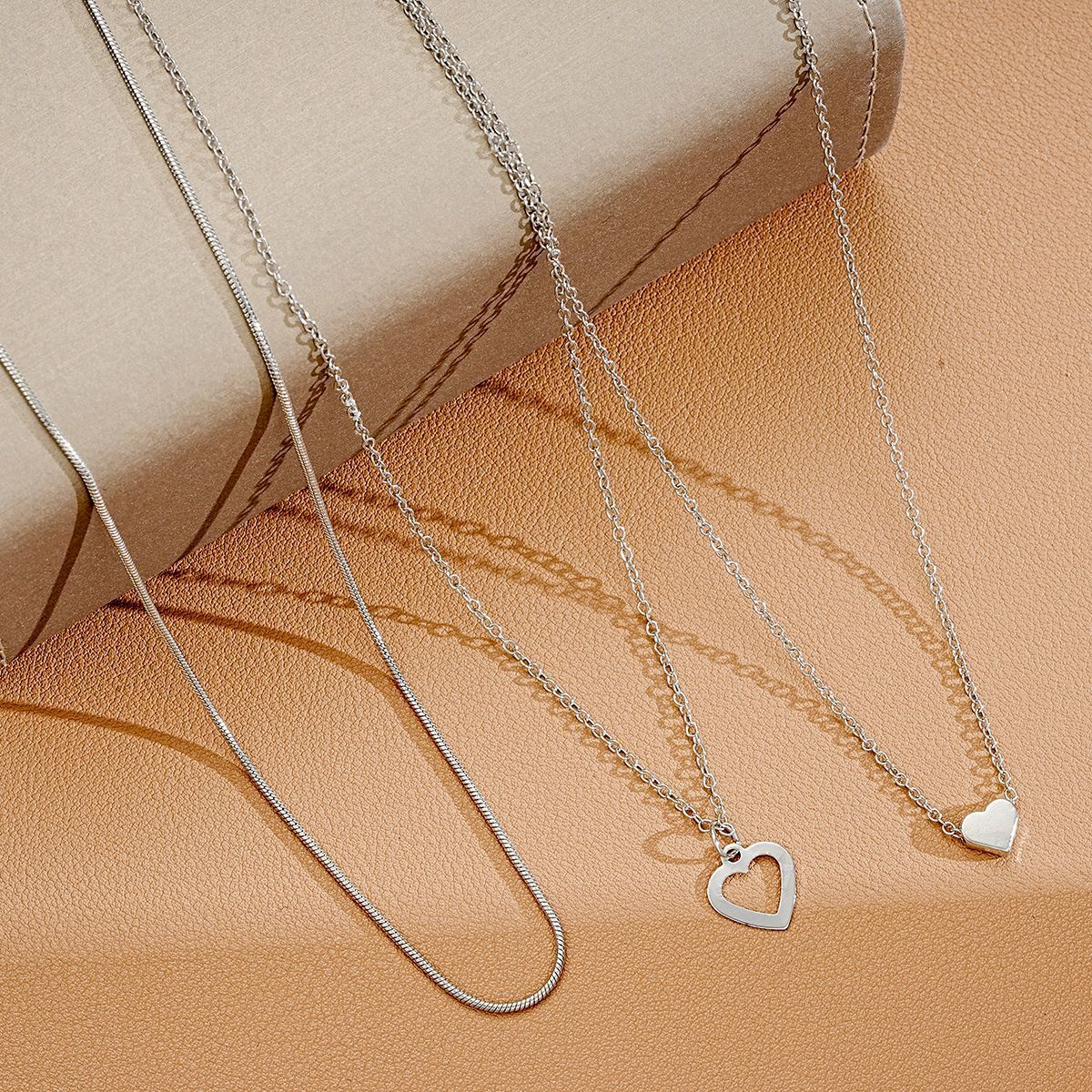 Three-piece Double-heart Pendant