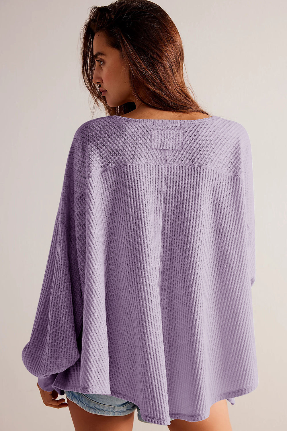 Long Sleeve Drop Shoulder Loose Blouse