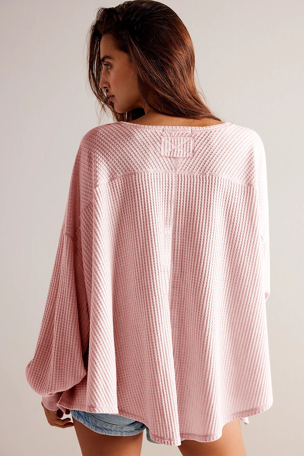 Long Sleeve Drop Shoulder Loose Blouse