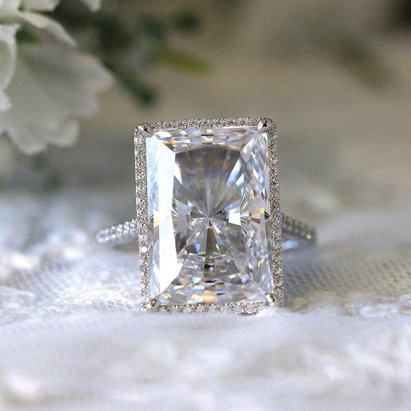 Bright Rectangular Stunning Fashion Ring