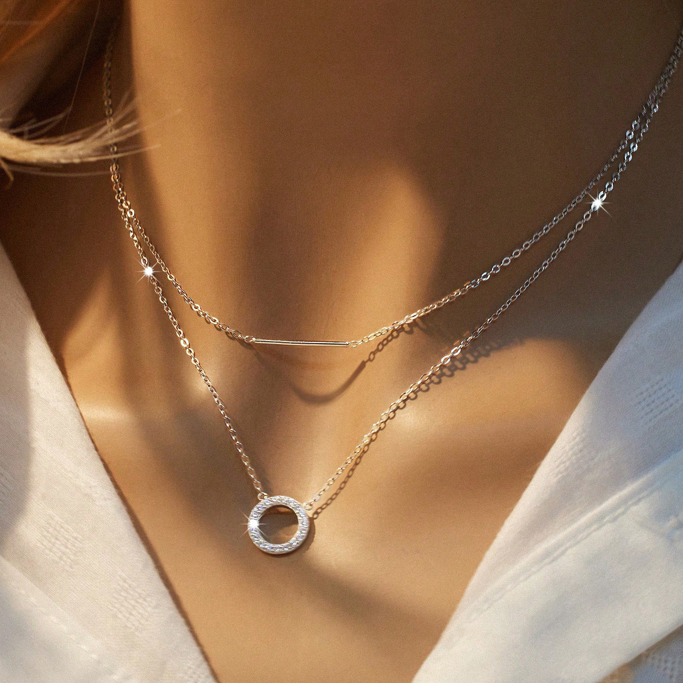 Sterling Silver Layered Necklace