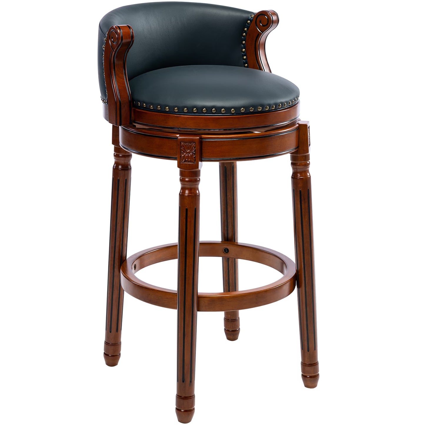 Leather Cowhide Wooden Bar Stool Buy 2, Use Code CFMHP6SZ570T $25 Off