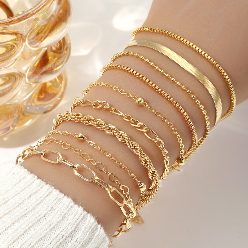 Gold Tone Bracelet - Adjustable Chain