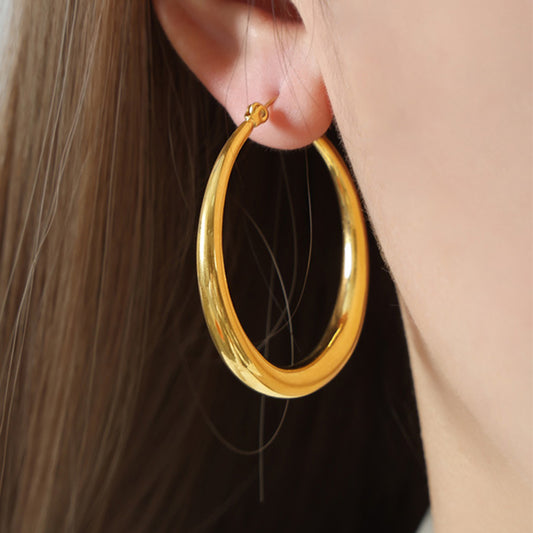 Gold-Plated Hoop Earrings 18K