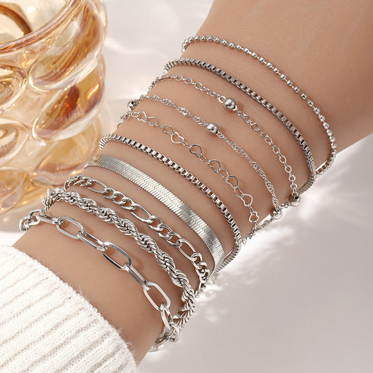 Silver Tone Bracelet - Adjustable Chain